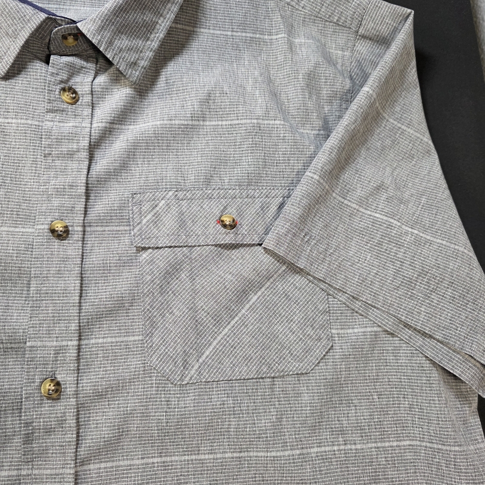 Avalanche Gray Casual Button Down Shirt